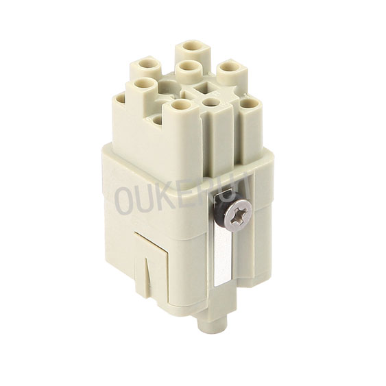 Inserto hembra de conector resistente de 12 pines y 400 V