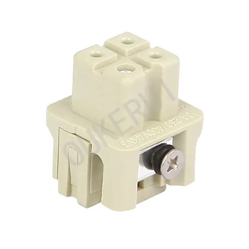 Inserto hembra de conector de alta resistencia de 3 pines 10A 230/400V