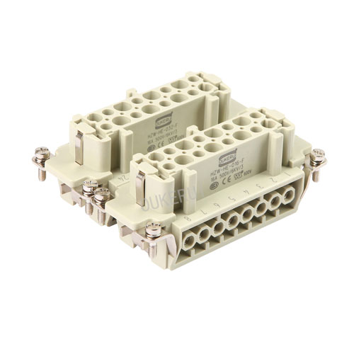 Inserto hembra de conector de alta resistencia de 32 pines 16A 500V