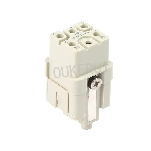 Inserto hembra de conector resistente de 5 pines