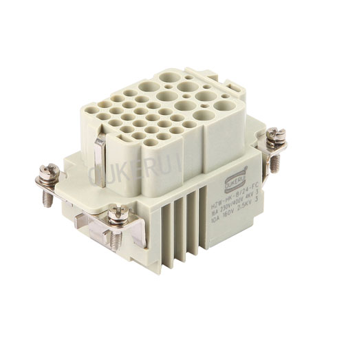 Inserto hembra de conector de servicio pesado de 8/24 pines 400V